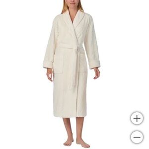 Room Service Cable Texture Plush Bathrobe Size Small